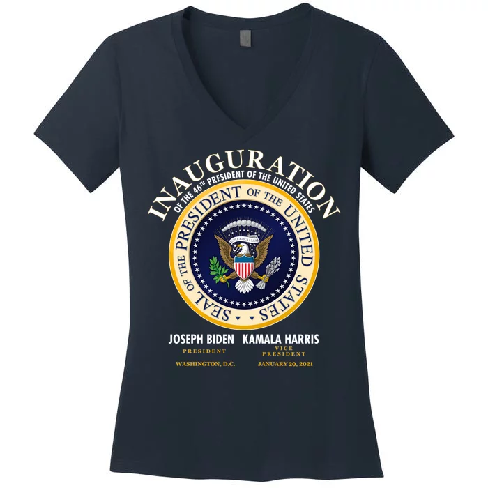 Inauguration Of The 46th President Joe Biden and Kamala Harris 2021 Women's V-Neck T-Shirt