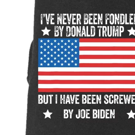 Ive Never Been Fondled By Donald Trump But Screwed By Biden 1996 Doggie 3-End Fleece Hoodie