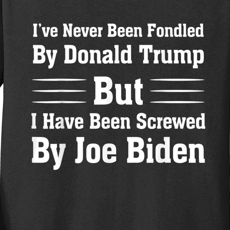 I’ve Never Been Fondled By Donald Trump But Funny Gift Kids Long Sleeve Shirt