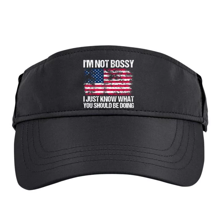 Im Not Bossy I Just Know What You Should Be Doing Funny Adult Drive Performance Visor