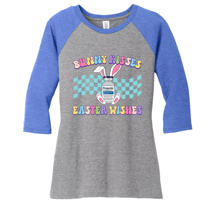 Icu Nurse Bunny Easter Wishes Easter Bunny Spring Gift Women's Tri-Blend 3/4-Sleeve Raglan Shirt