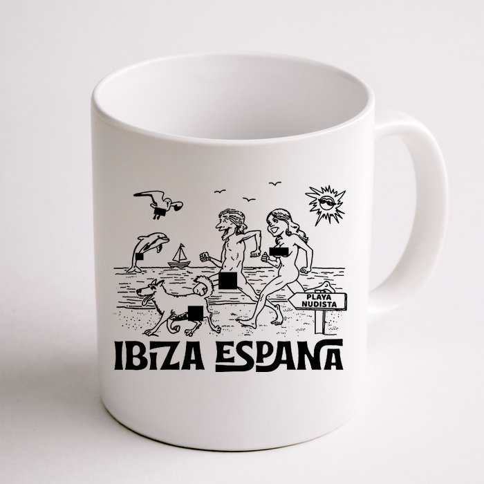 Ibiza Nude Beach Front & Back Coffee Mug