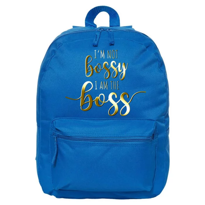 I'm Not Bossy I Am The Boss Female Success Lady Girl Boss Cute Gift 16 in Basic Backpack