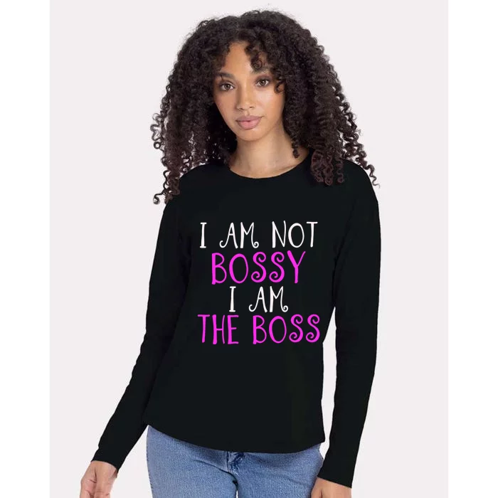 I'm Not Bossy I Am The Boss Work Humor Gift Womens Cotton Relaxed Long Sleeve T-Shirt