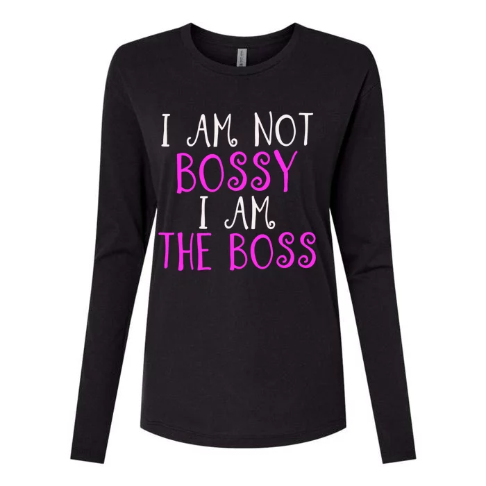 I'm Not Bossy I Am The Boss Work Humor Gift Womens Cotton Relaxed Long Sleeve T-Shirt