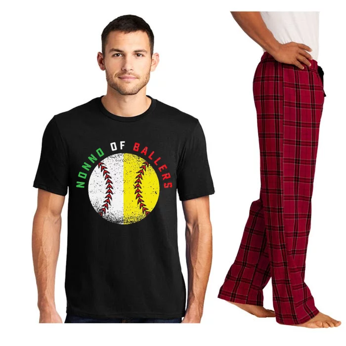 Italian Nonno Baseball Softball Grandson Granddaughter Team Pajama Set