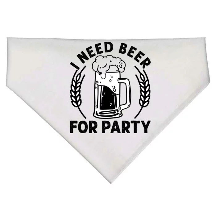 I Need Beer For Party Celebrate Oktoberfest USA-Made Doggie Bandana