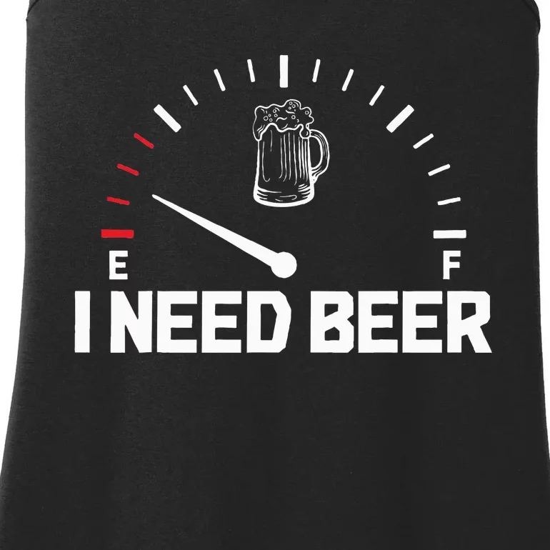 I Need Beer Funny Oktoberfest Party Drinking Beer Lover Ladies Essential Tank