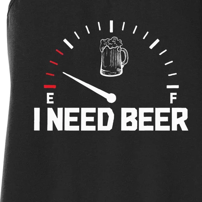 I Need Beer Funny Oktoberfest Party Drinking Beer Lover Women's Racerback Tank