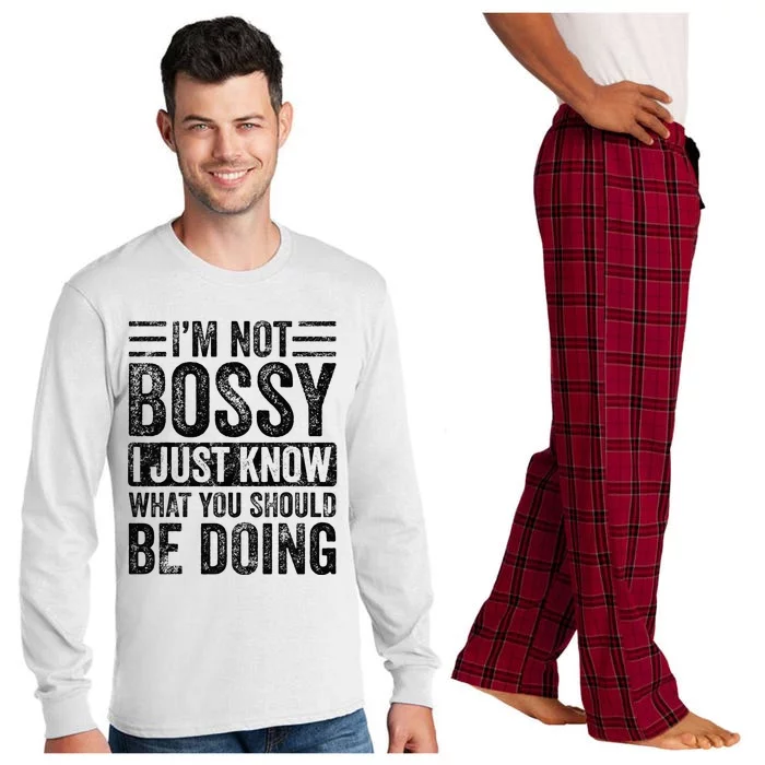 Im Not Bossy I Just Know What You Should Be Doing Funny Long Sleeve Pajama Set