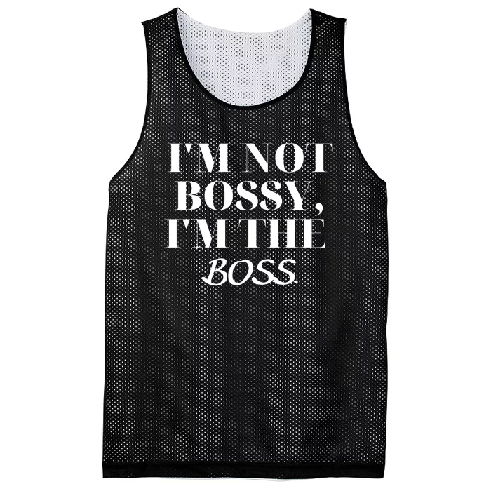 I'm Not Bossy I'm The Boss Funny Quote Mesh Reversible Basketball Jersey Tank