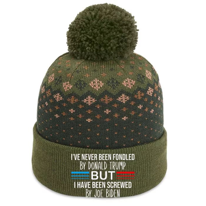 I’Ve Never Been Fondled By Donald Trump But Screwed By Biden The Baniff Cuffed Pom Beanie