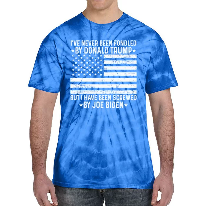 I’ve Never Been Fondled By Donald Trump But Screwed By Biden Tie-Dye T-Shirt