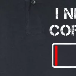 I Need Coffee Funny Coffee Cups Battery Beans Coffee Softstyle Adult Sport Polo