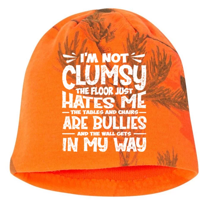 Im Not Clumsy The Floor Hates Me Funny Clumsy Person Kati - Camo Knit Beanie