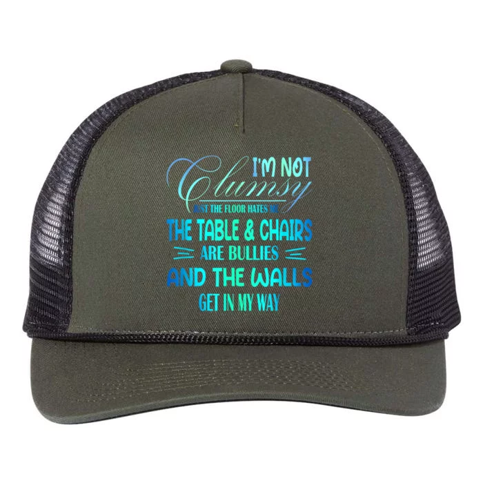 Im Not Clumsy Sarcastic Women Men Funny Saying Retro Rope Trucker Hat Cap