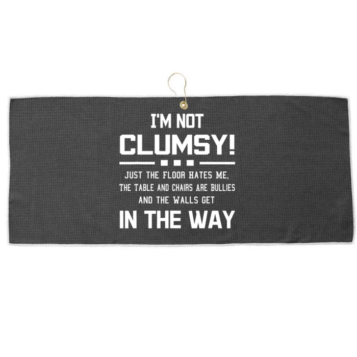 Im Not Clumsy Sarcastic Women Men Boy Girl Funny Saying Large Microfiber Waffle Golf Towel