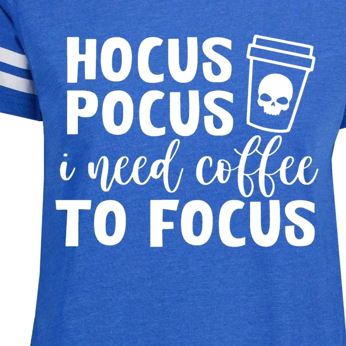 I Need Coffee To Focus Enza Ladies Jersey Football T-Shirt