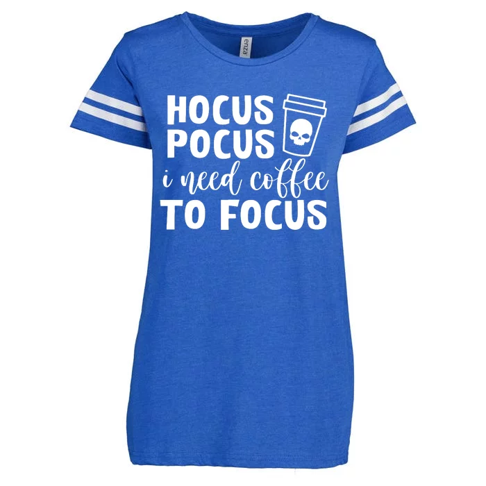 I Need Coffee To Focus Enza Ladies Jersey Football T-Shirt