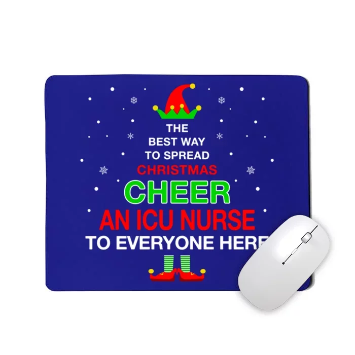 Icu Nurses Christmas Elf Gift Mousepad