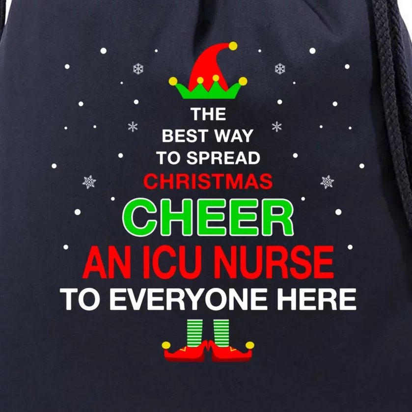 Icu Nurses Christmas Elf Gift Drawstring Bag