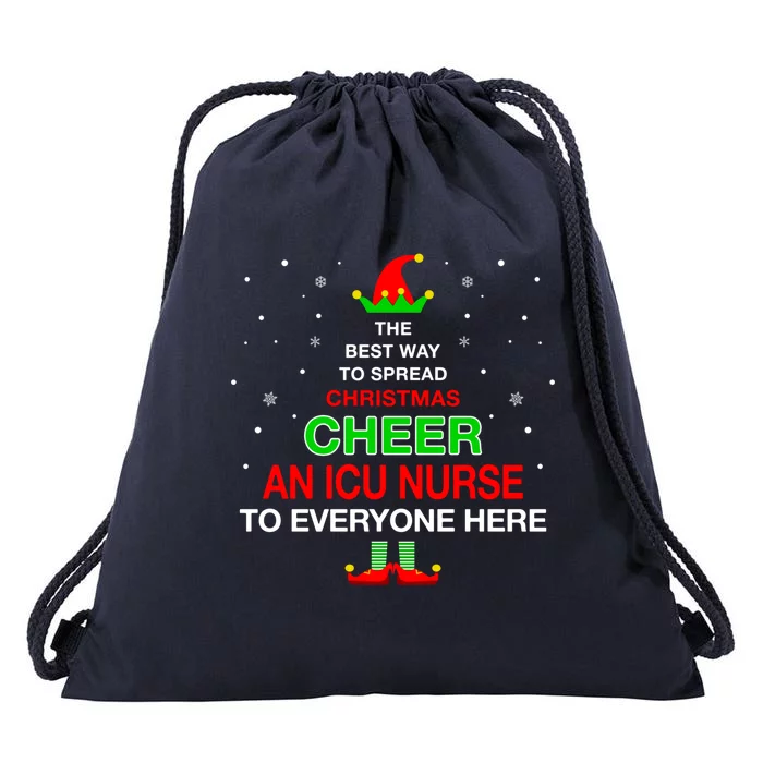 Icu Nurses Christmas Elf Gift Drawstring Bag