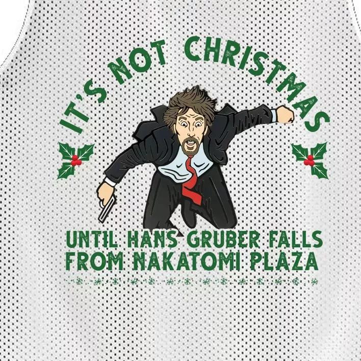 It's Not Christmas Until Hans Gruber Falls From Nakatomi Plaza Mesh Reversible Basketball Jersey Tank