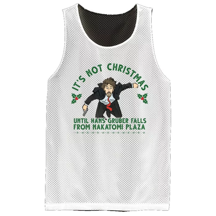 It's Not Christmas Until Hans Gruber Falls From Nakatomi Plaza Mesh Reversible Basketball Jersey Tank