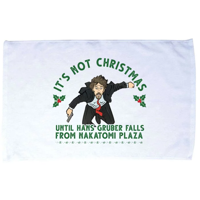 It's Not Christmas Until Hans Gruber Falls From Nakatomi Plaza Microfiber Hand Towel