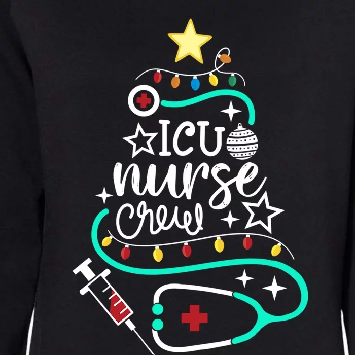 Icu Nurse Crew Merry Christmas Intensive Care Unit Nursing Gift Womens California Wash Sweatshirt