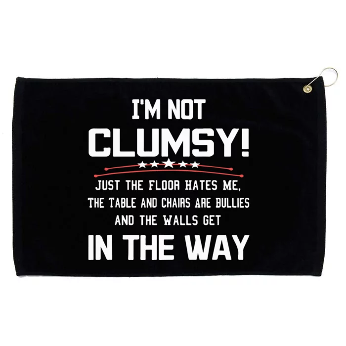 Im Not Clumsy Sarcastic Funny Saying Grommeted Golf Towel