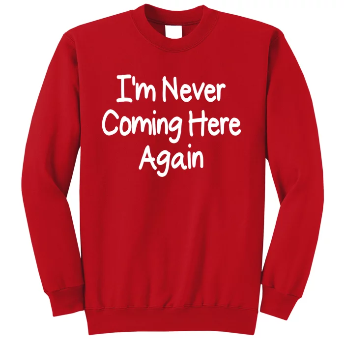 Im Never Coming Here Again Funny Bad Day Gift Sweatshirt