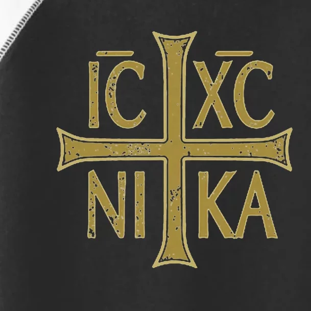 Icxc Nika Christogram Cross Orthodox Christian Discreet Toddler Fine Jersey T-Shirt