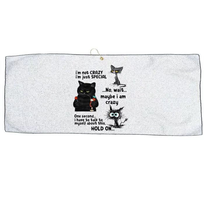 IM Not Crazy IM Just Special Wait Maybe IM Crazy Large Microfiber Waffle Golf Towel