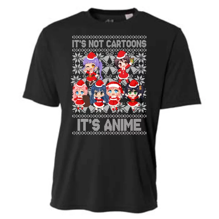 Its Not Cartoons Its Anime Ugly Christmas Cooling Performance Crew T-Shirt