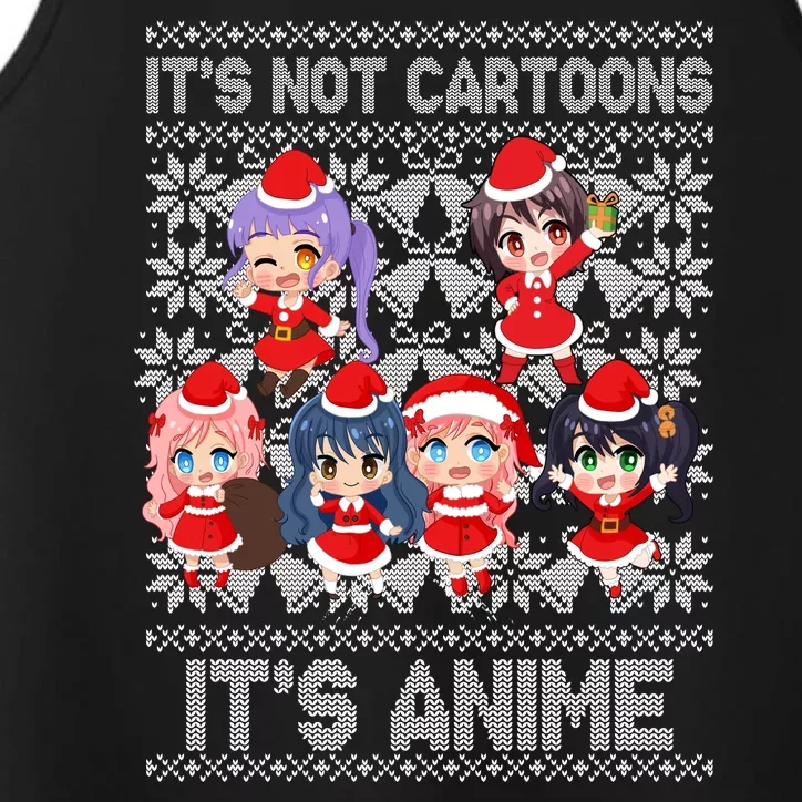 Its Not Cartoons Its Anime Ugly Christmas Performance Tank