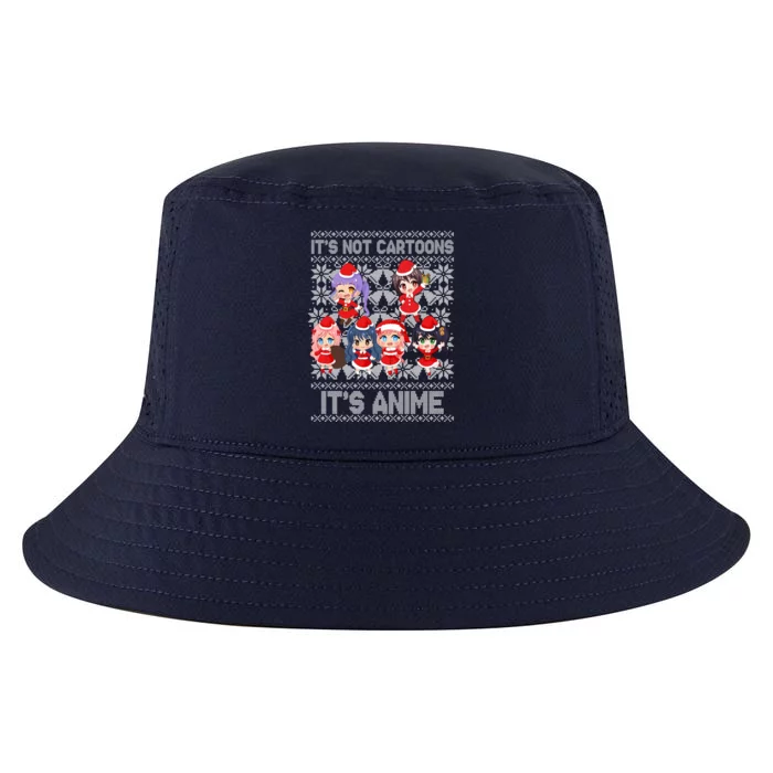 Its Not Cartoons Its Anime Ugly Christmas Cool Comfort Performance Bucket Hat