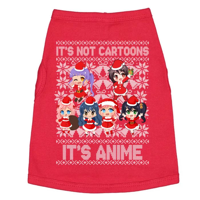 Its Not Cartoons Its Anime Ugly Christmas Doggie Tank