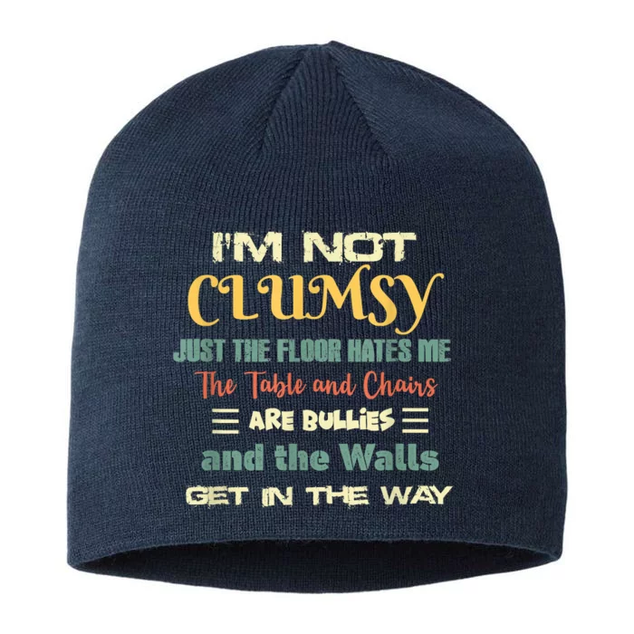 Im Not Clumsy Funny Sayings Sarcastic 8 1/2in Sustainable Knit Beanie