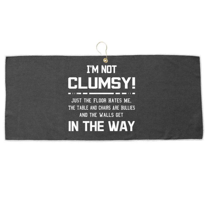 Im Not Clumsy Sarcastic Women Men Boy Girl Funny Saying Large Microfiber Waffle Golf Towel