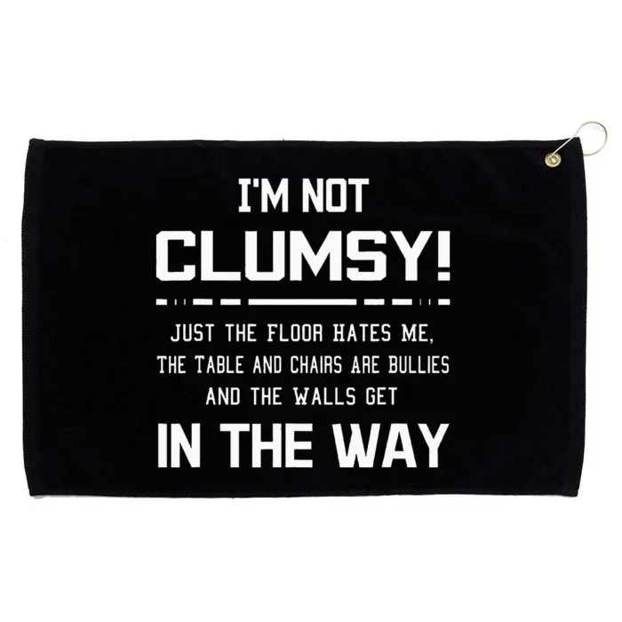 Im Not Clumsy Sarcastic Women Men Funny Saying Grommeted Golf Towel