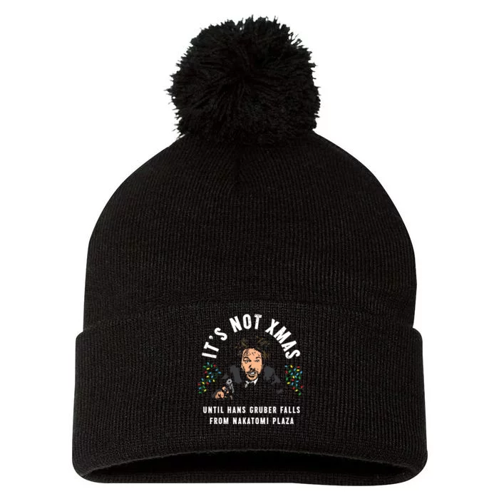 Its Not Christmas Until Hans Gruber Falls Pom Pom 12in Knit Beanie