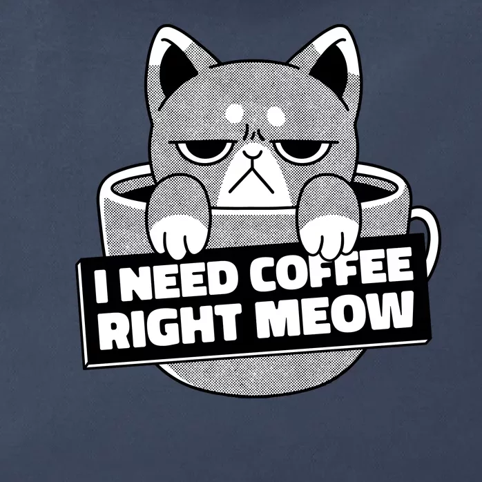 I Need Coffee Right Meow Zip Tote Bag