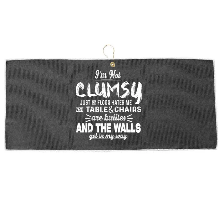 Im Not Clumsy Sarcastic Women Men Boy Girl Funny Saying Large Microfiber Waffle Golf Towel