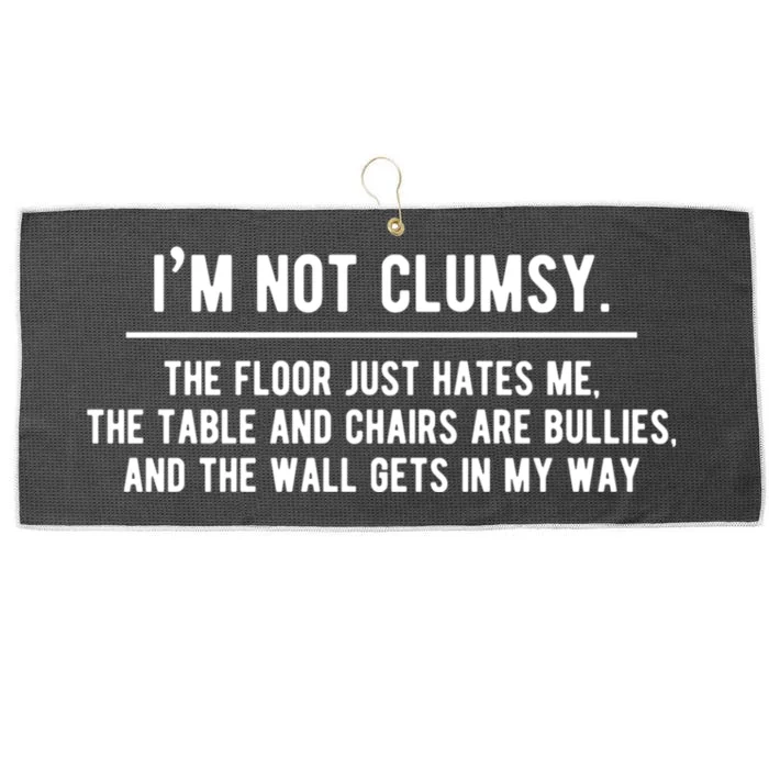 Im Not Clumsy Funny Saying Sarcastic Novelty Design Large Microfiber Waffle Golf Towel