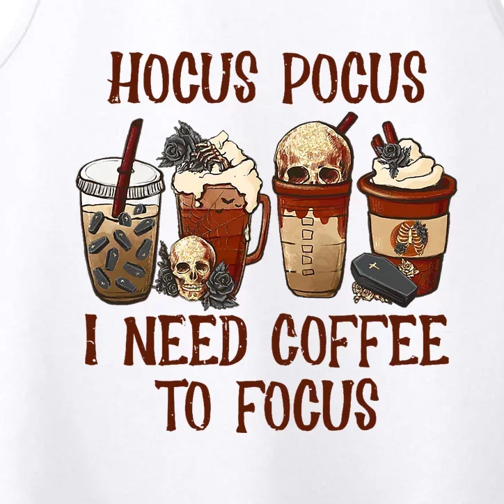 I Need Coffee To Focus Halloween Teacher Performance Tank