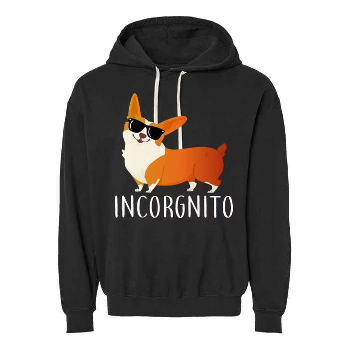 Incorgnito Corgi Dog Garment-Dyed Fleece Hoodie