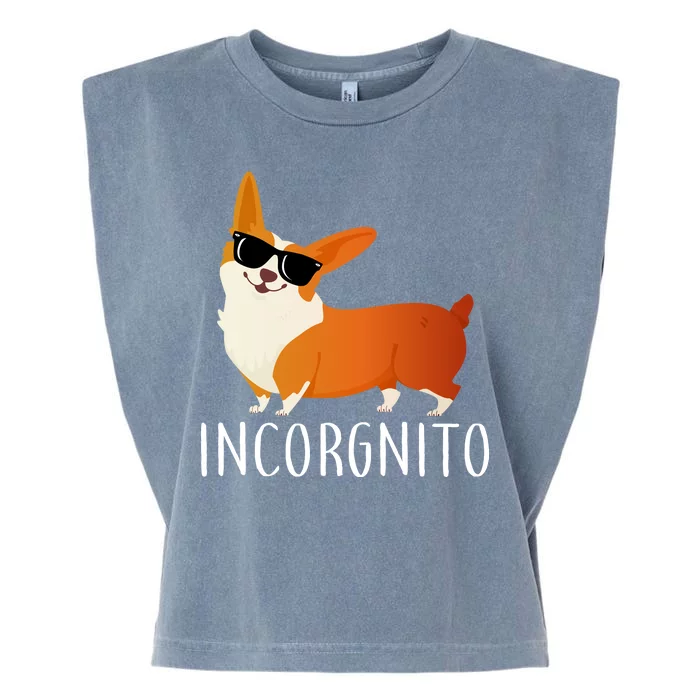 Incorgnito Corgi Dog Garment-Dyed Women's Muscle Tee