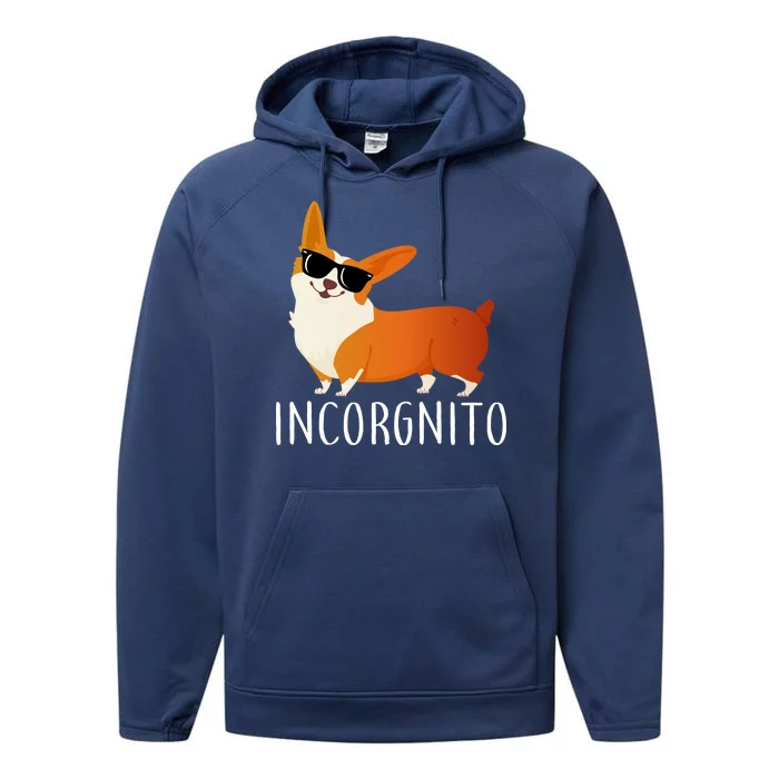 Incorgnito Corgi Dog Performance Fleece Hoodie