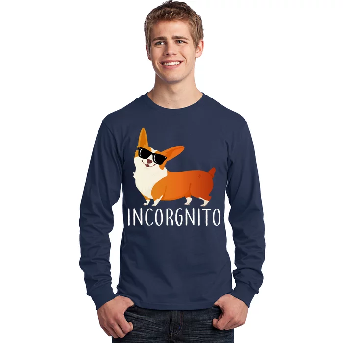 Incorgnito Corgi Dog Long Sleeve Shirt